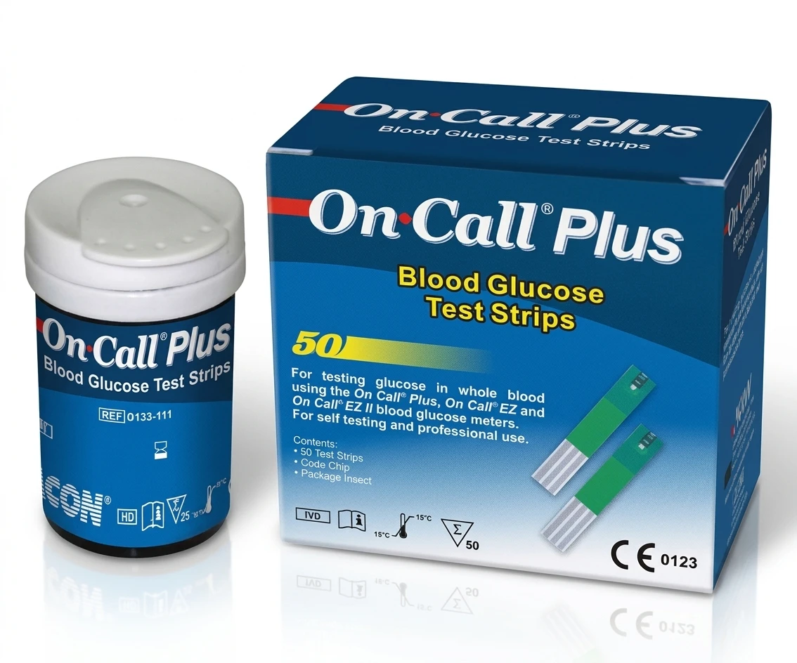 On Call Plus Blood Glucose Test Strips - 50 Pcs (Original)